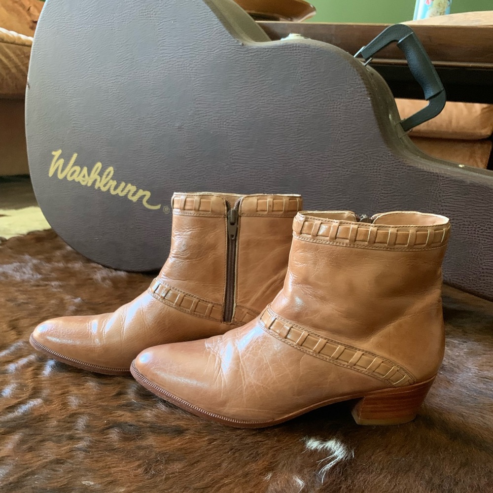 Vintage leather country boots